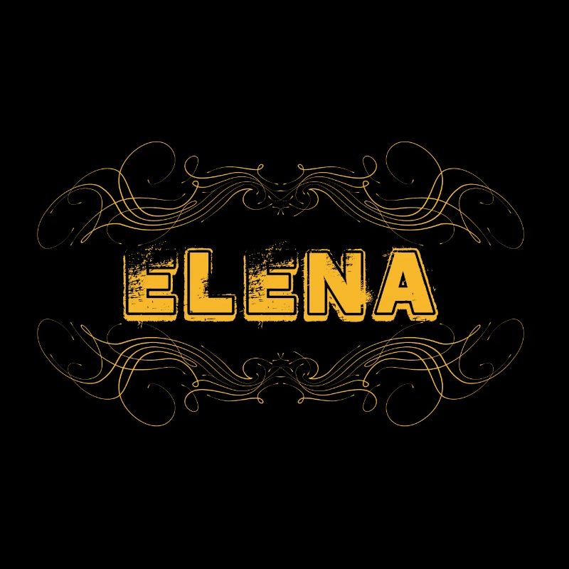 Lettrage ELENA décoré