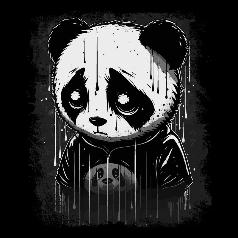 Panda triste mignon
