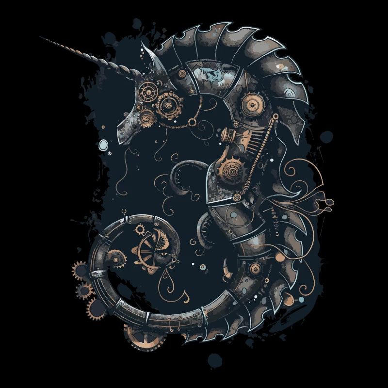 Steampunk Seepferdchen