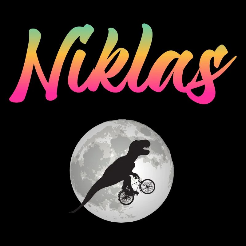 NIKLAS - Beautiful boy name with dinosaur