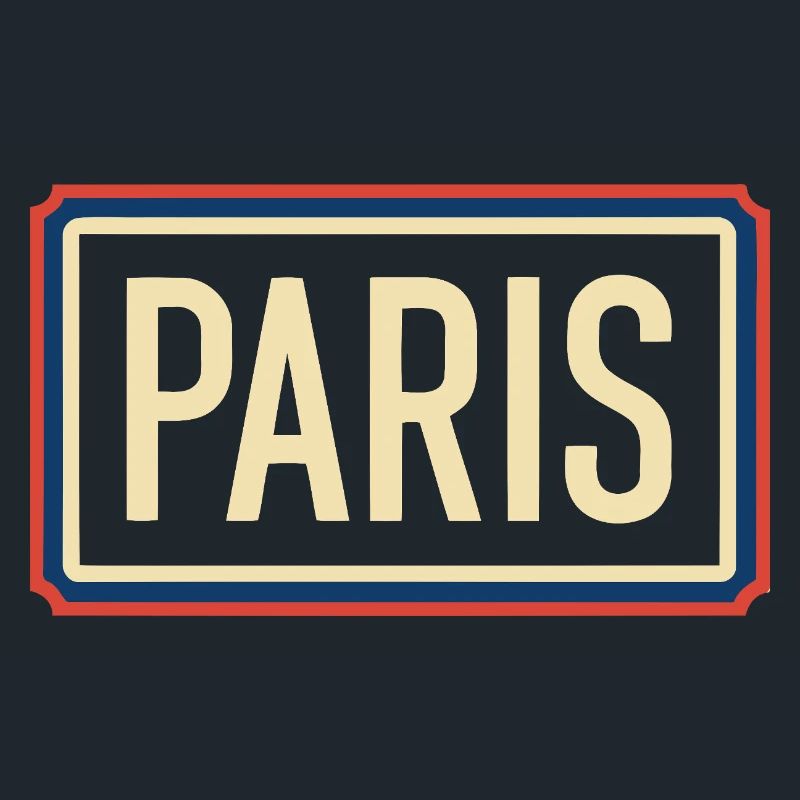 Pariser Retro-Abzeichen-Emblem