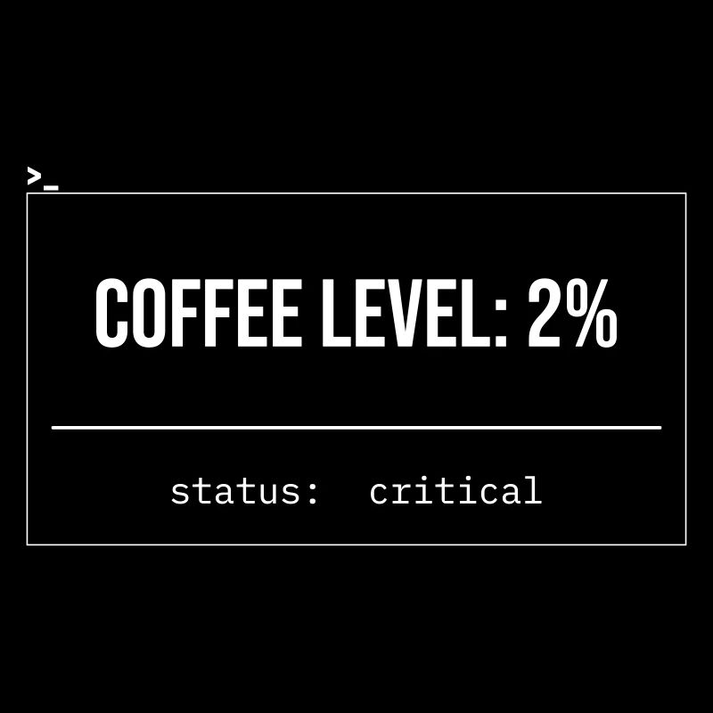 Kaffee Level 2% – Kritischer Status