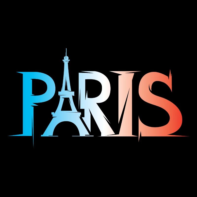 Paris Couleurs Symbole Tour Eiffel Illustration Icône