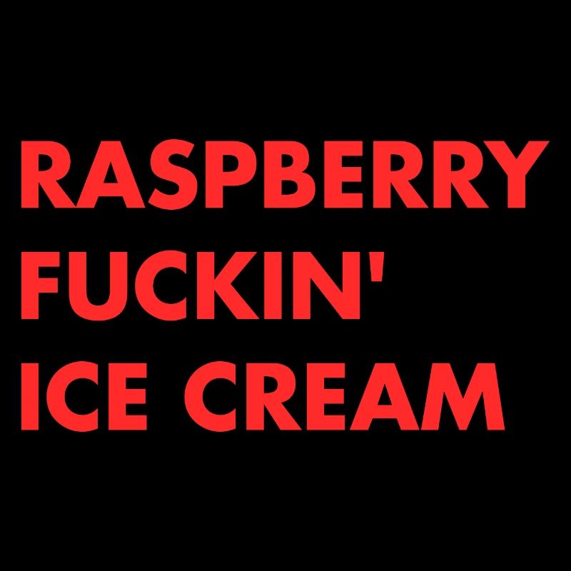 Glace à la framboise - Lettrage rouge