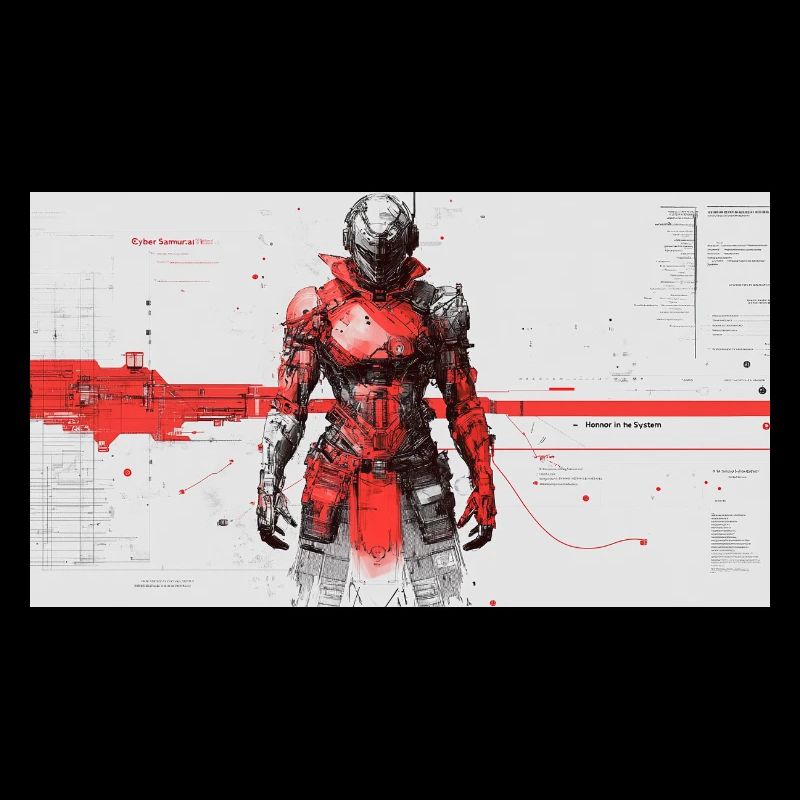 Futuristischer Cyber-Samurai