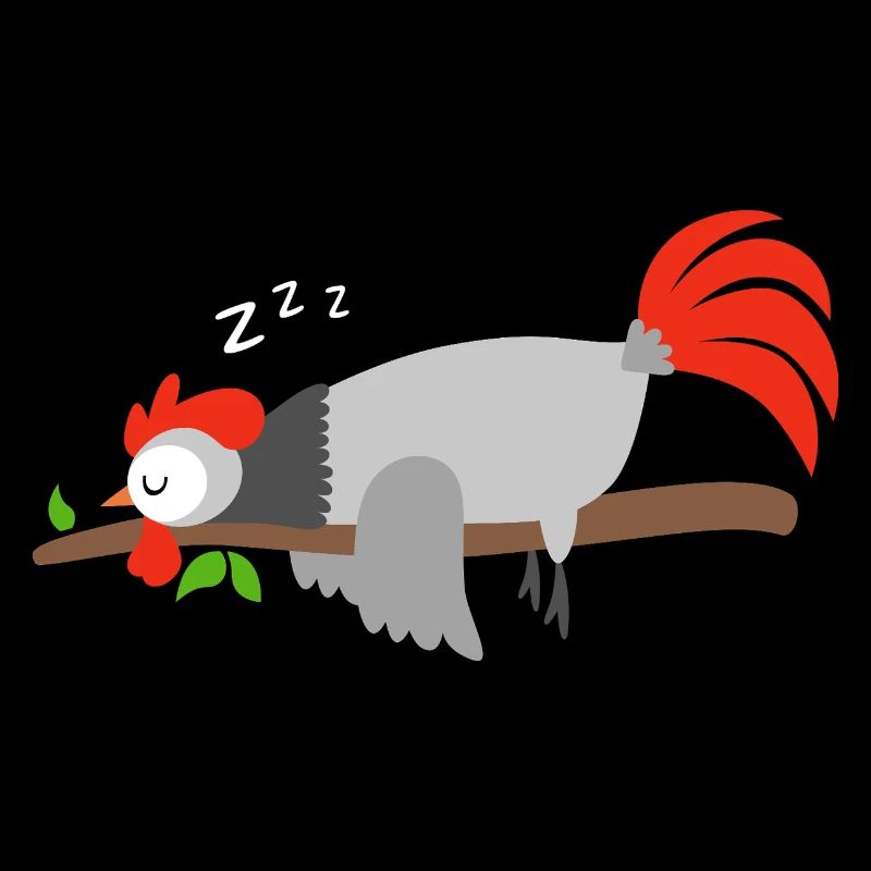 Good Night Rooster Design Shirt