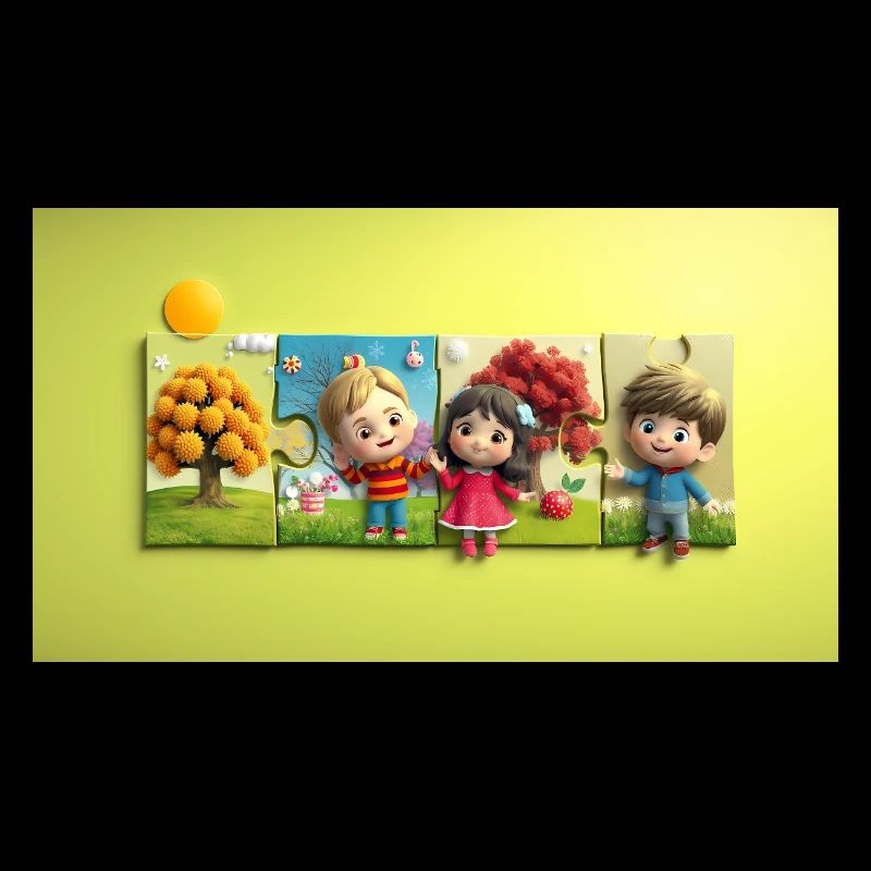 Aventure Enfants Puzzle Multicolore