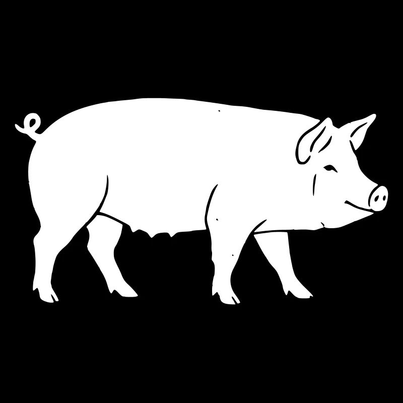 Schwein Silhouette Bauernhof Clean Vektor