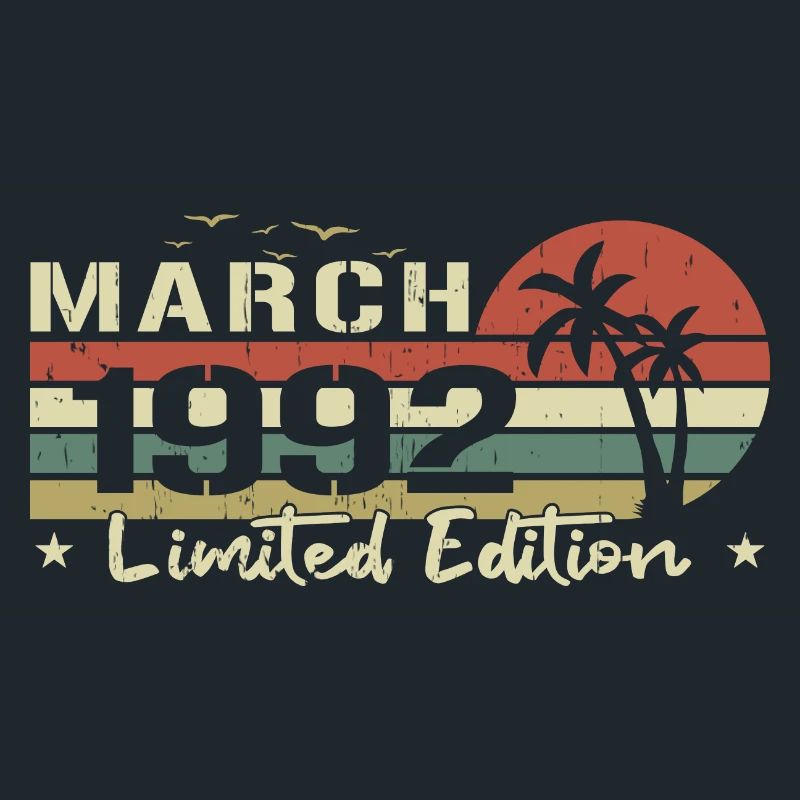 millésime de mars 32e anniversaire né 1992 vibe