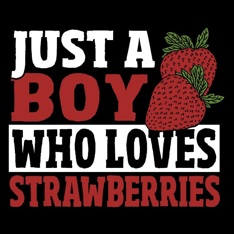 Just a boy who loves strawberries