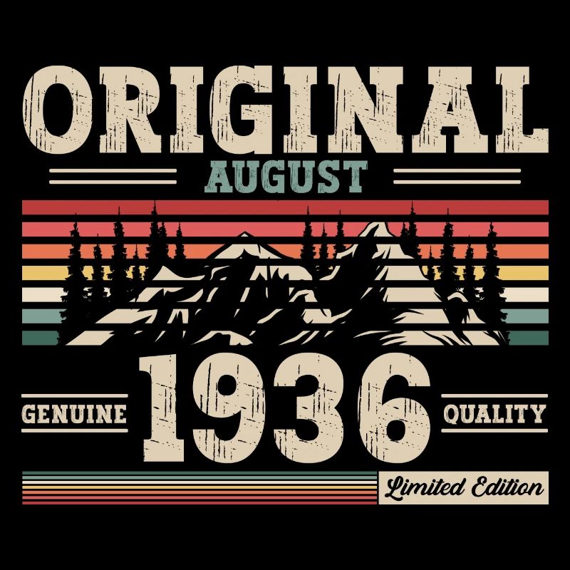 88e anniversaire Original août 1936 Né en 1936
