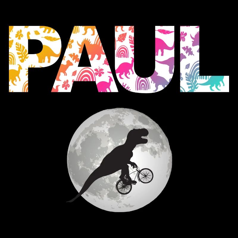 PAUL - Schöner Jungen Name mit Dinosaurier