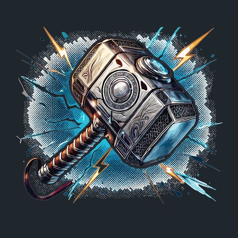 Marteau de Thor avec effets de tonnerre