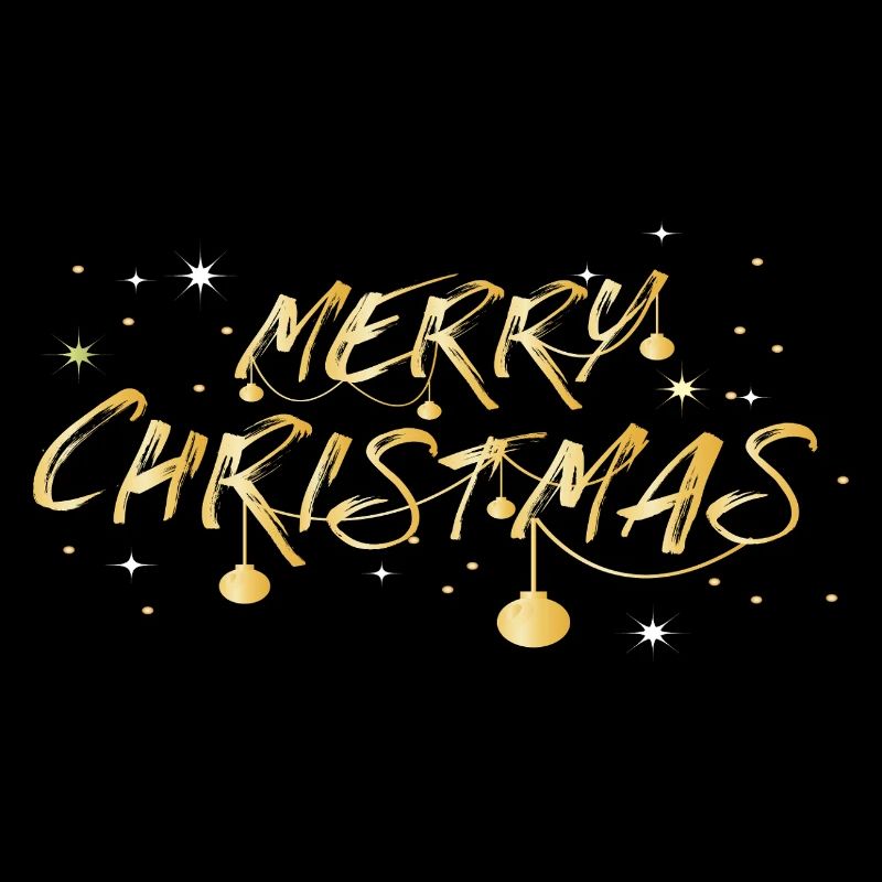 Police dorée Joyeux Noël