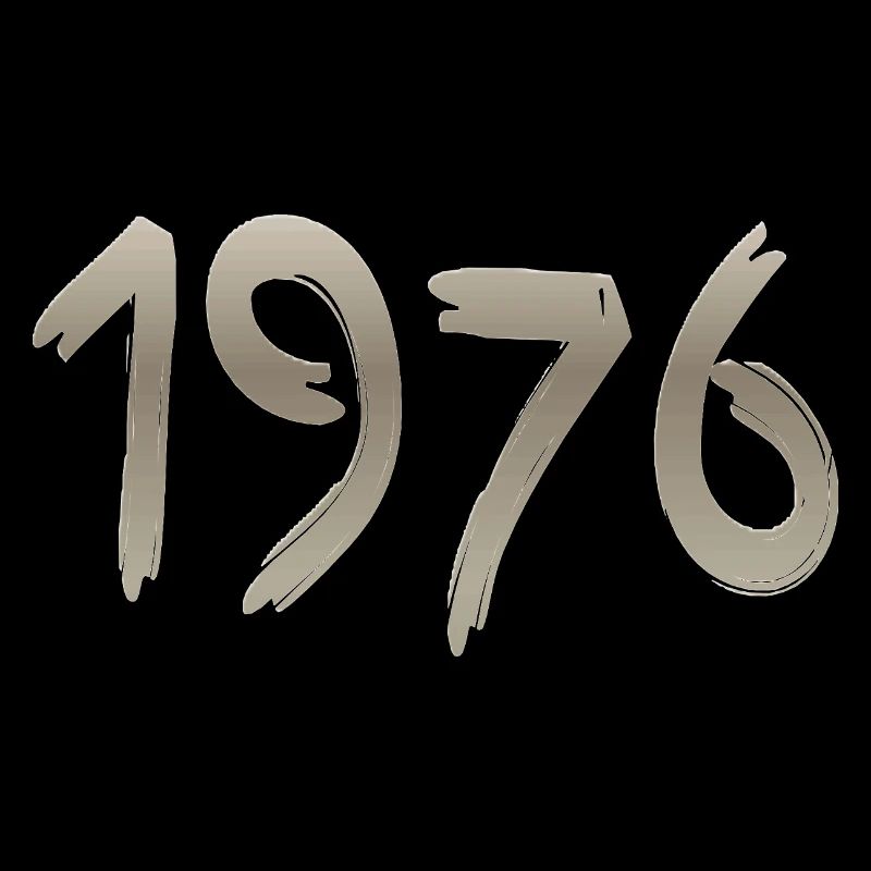 Year 1976 with a handmade stroke