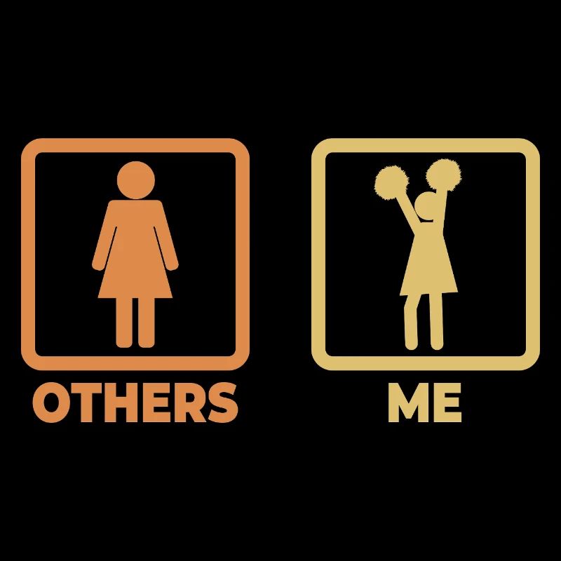 Cheerleading stick figures