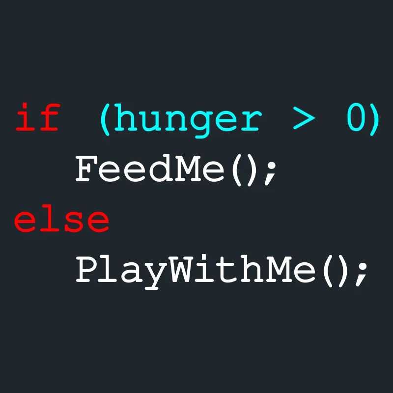 If hunger feed me else play with me - JavaScript