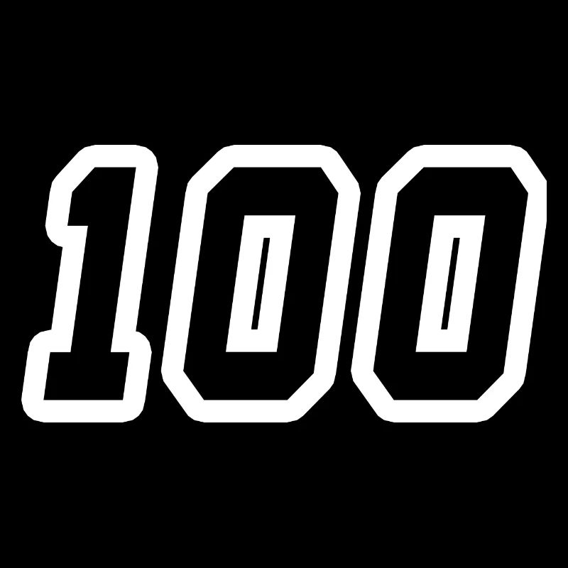 Zahl einhundert 100