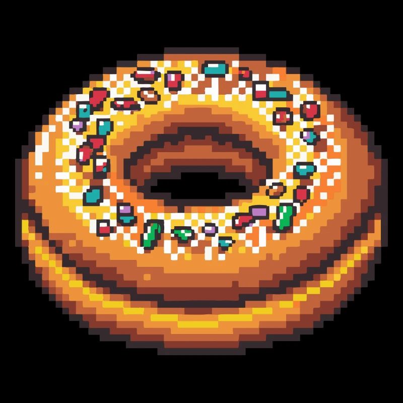 Icône de pixel en forme de beignet
