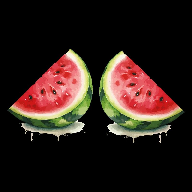 Aquarelle de pastèques