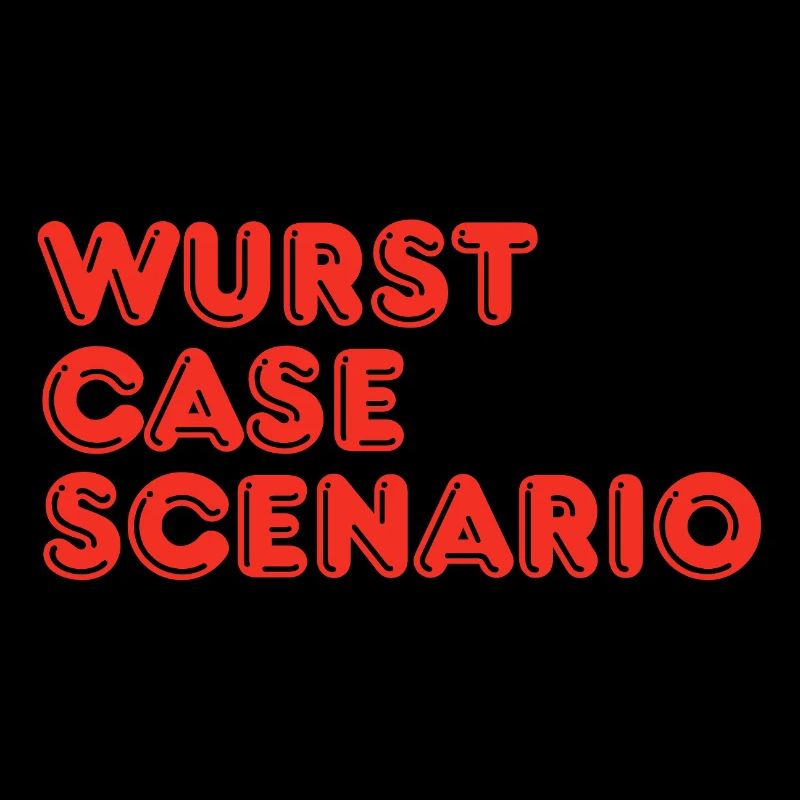 Wurst-Fall-Szenario Lustiges Wurst-BBQ-Wortspiel