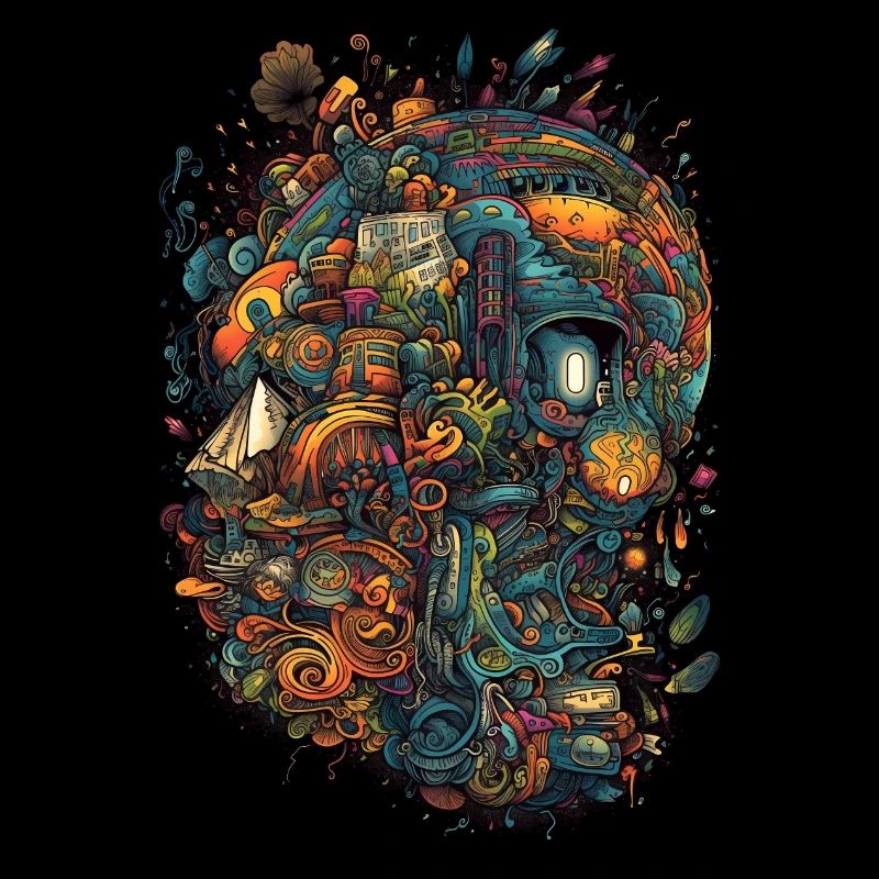 Trippy Explosion - Motif psychédélique