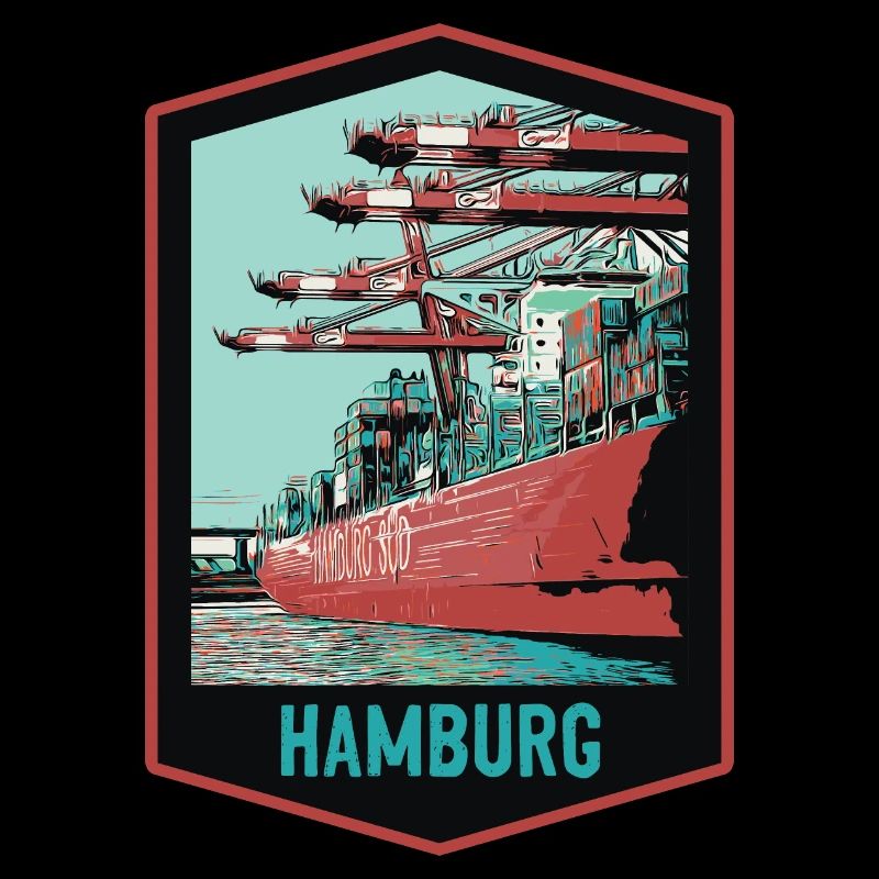 Port de Hambourg et ses navires