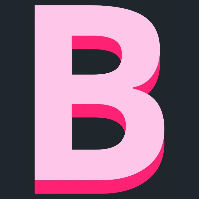 Pop- und moderner rosafarbener Buchstabe b