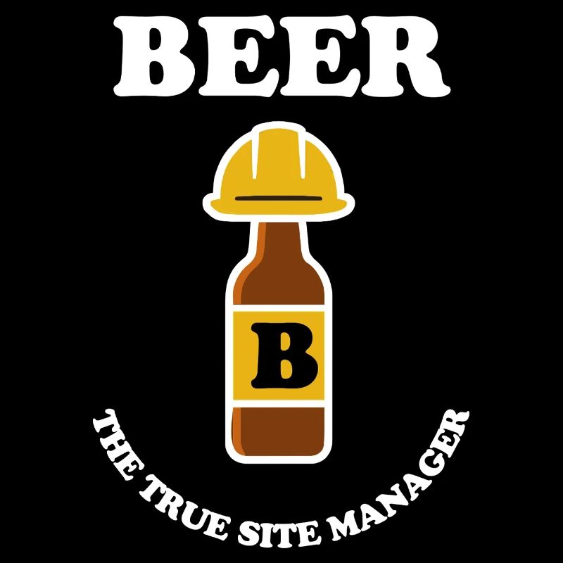 Beer bottle with construction helmet