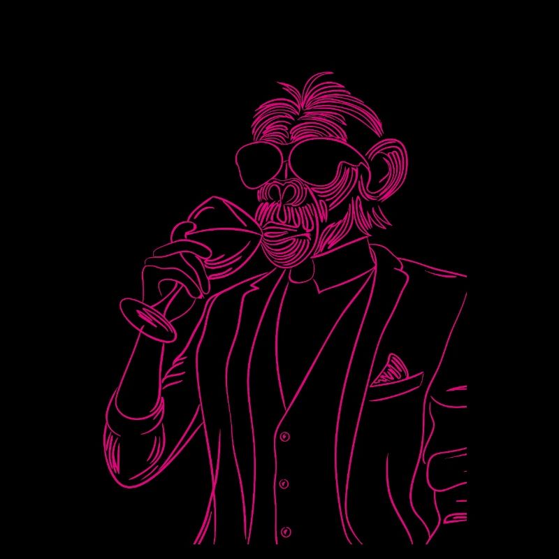 Affe Wein Glas