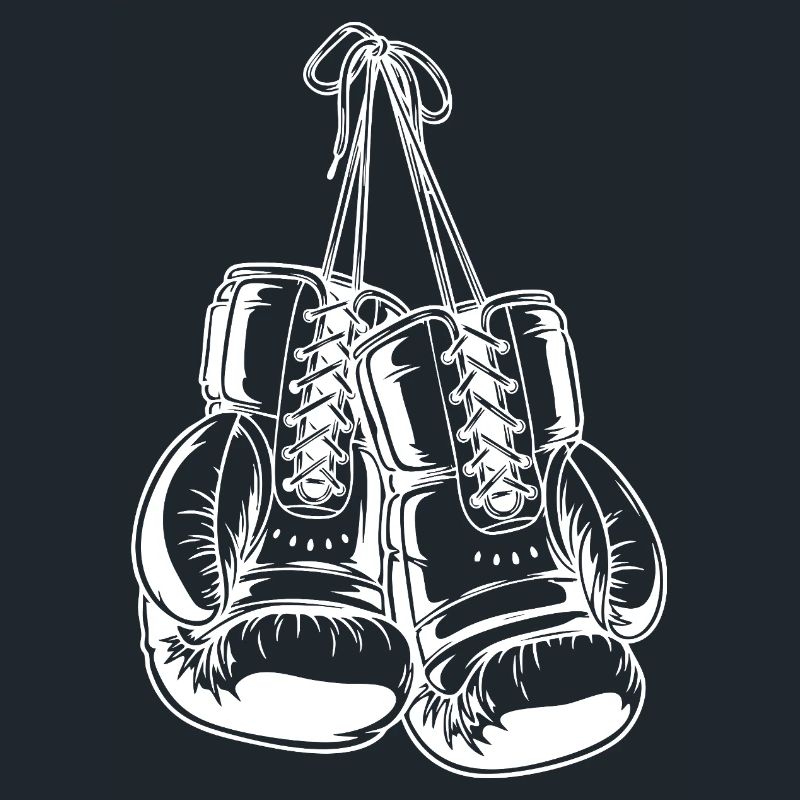 Conception de gants de boxe blancs pour la création de logo