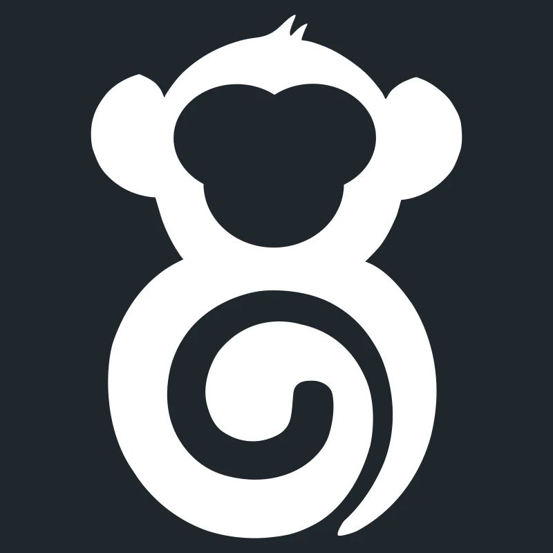 Monkey Spiral Logo Print
