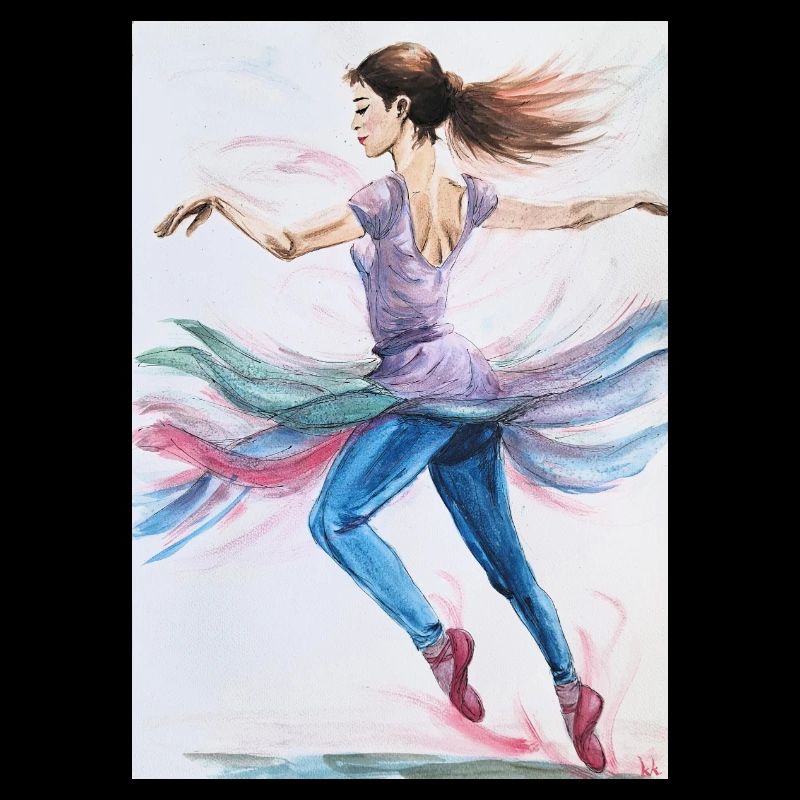 Swirling Dancer in Pastels
