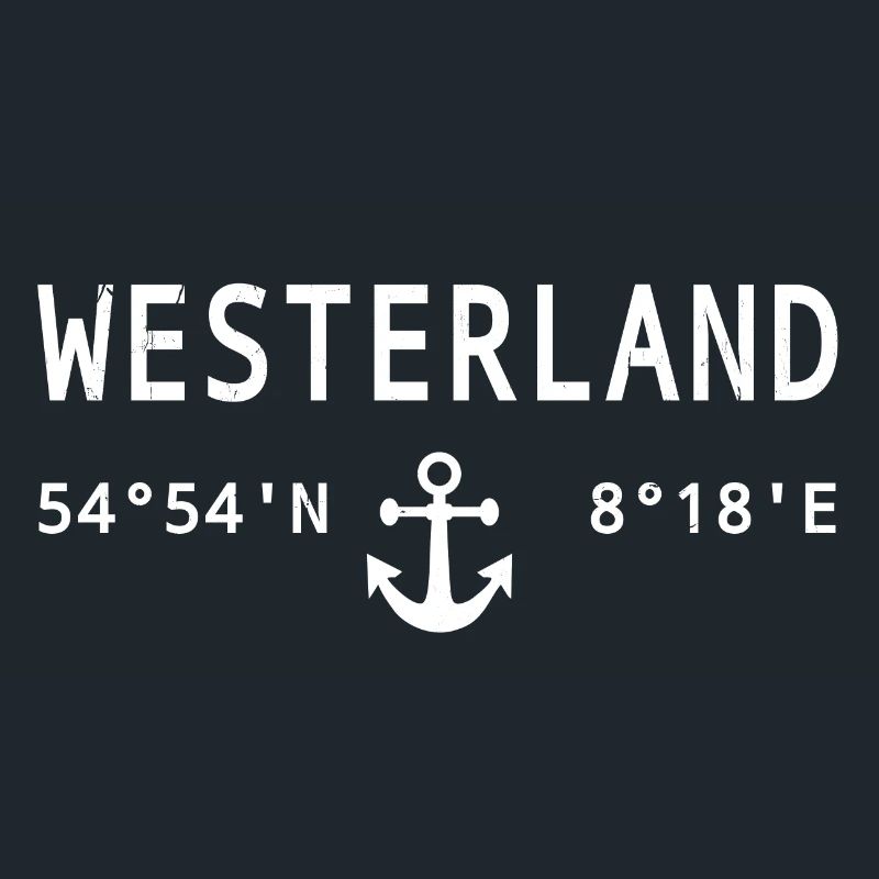 Westerland-Design mit Kompass und Anker