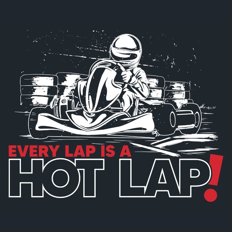Vintage Retro Go Kart Driver Racing, Every Lap is