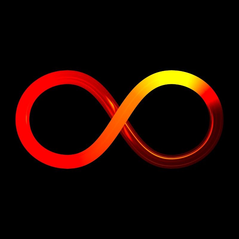 Infinite Infinity Symbol Red Orange Yellow