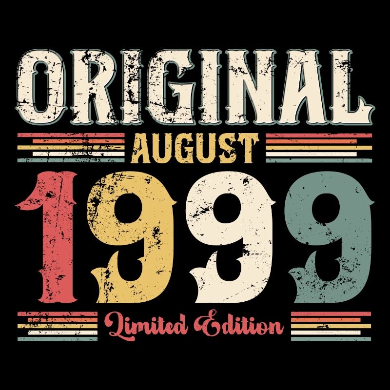 25th Birthday Original August 1999 Year 1999