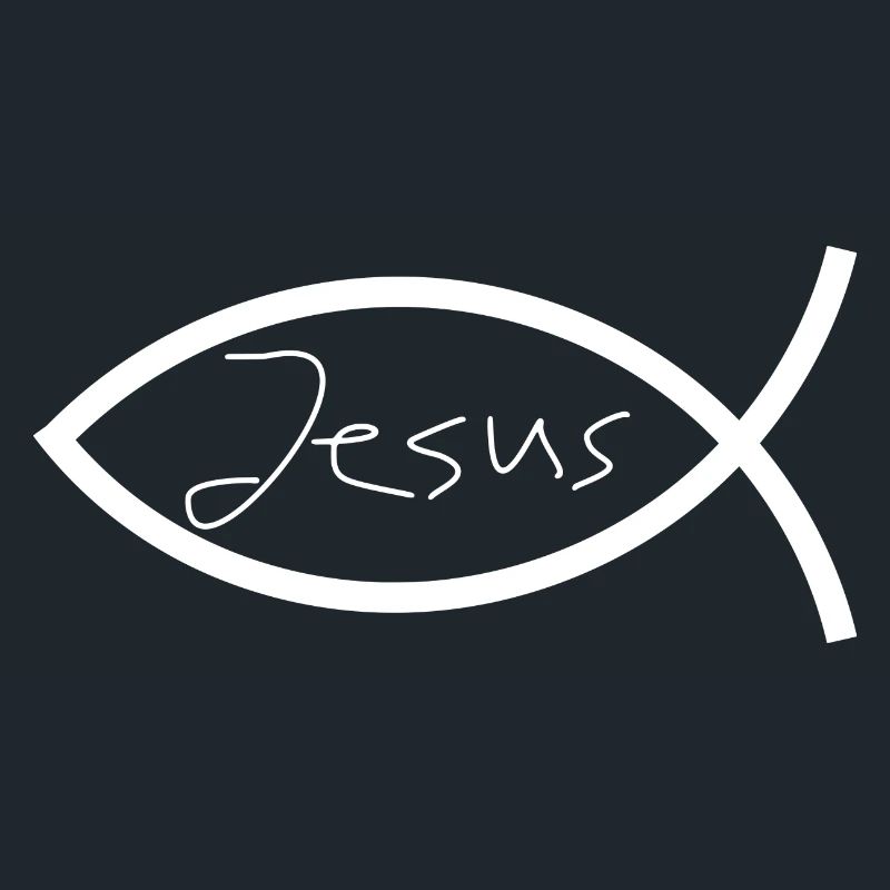 Jesus fish white Ichthys fish fish