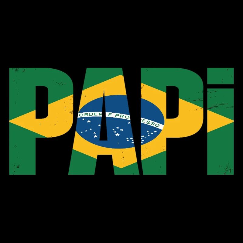 Papi Brasilien Flagge – Geschenk für Väter