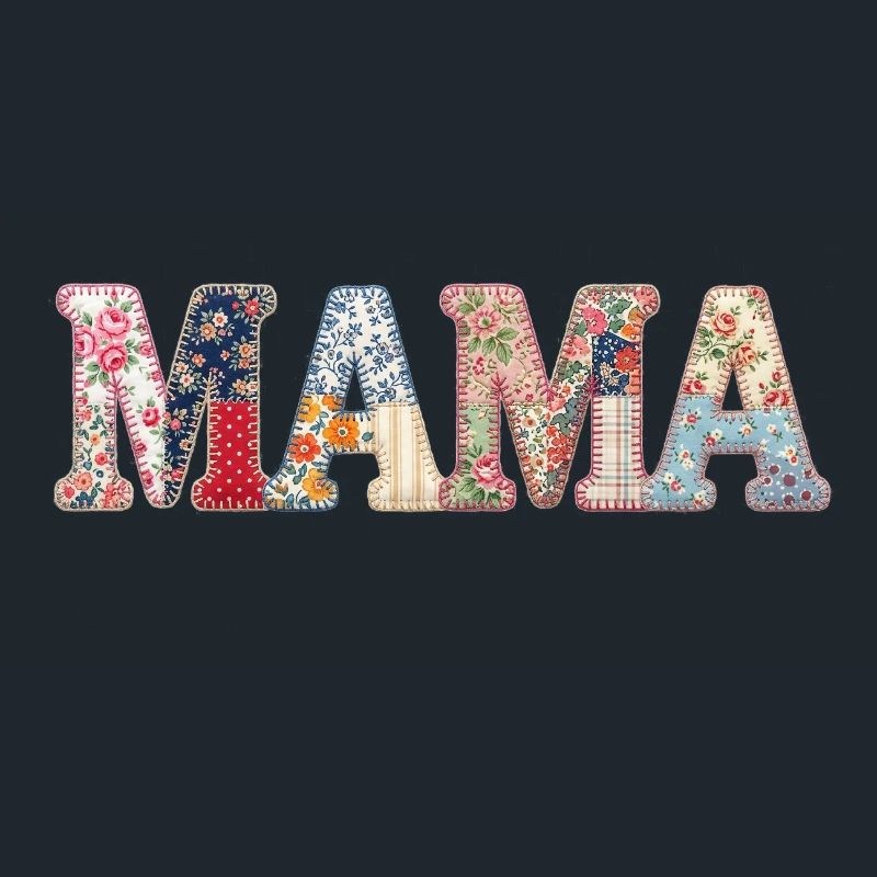 Mama Patchwork Blumen Vintage Muttertag Design