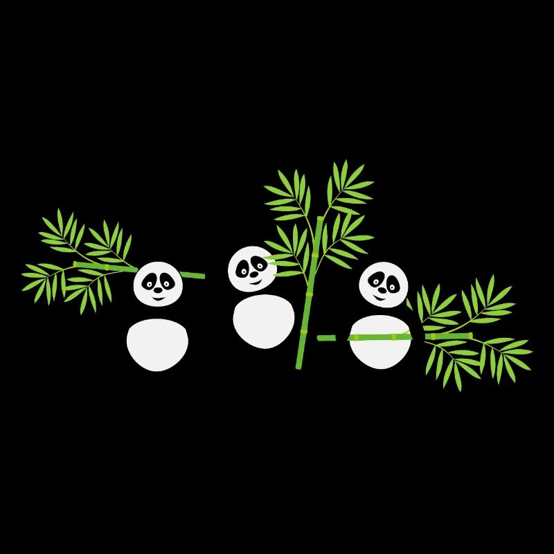 Kawaii Panda avec bambou – Motif amusant et tendre