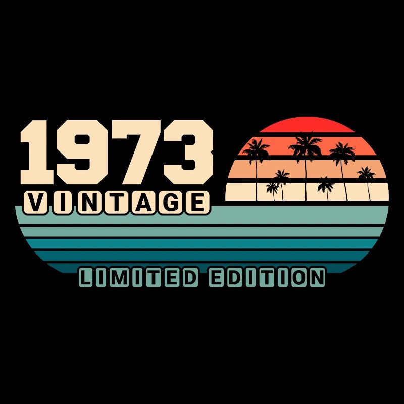 52e anniversaire 1973 Vintage 1973 Retro Sunset