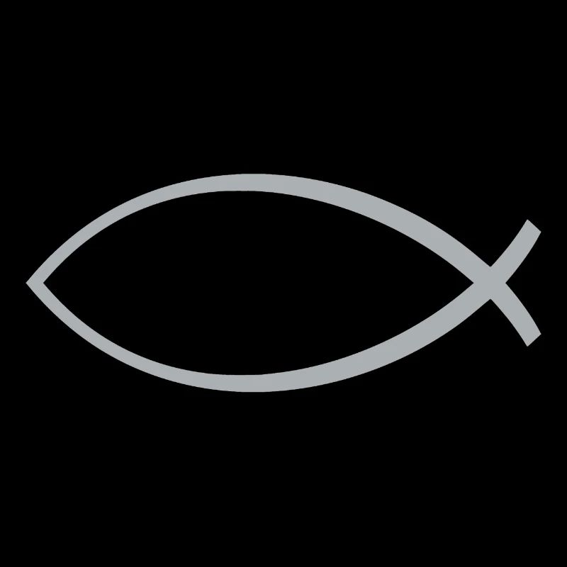 Ichtus poisson argent