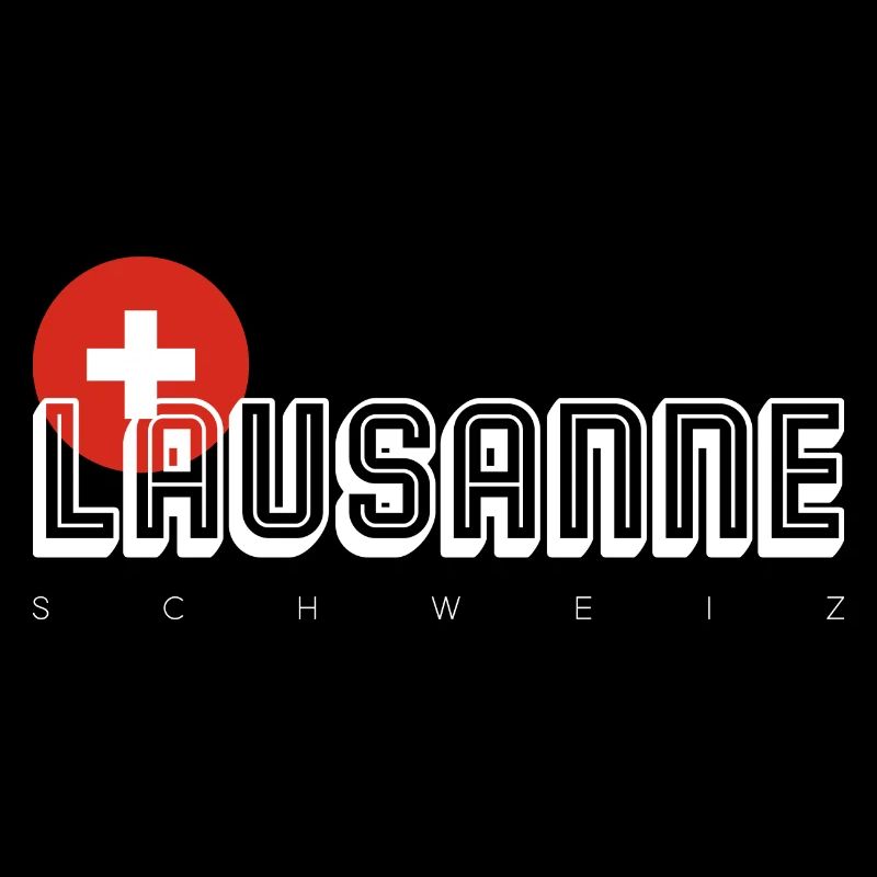 Dessin au trait de l’écusson suisse de Lausanne