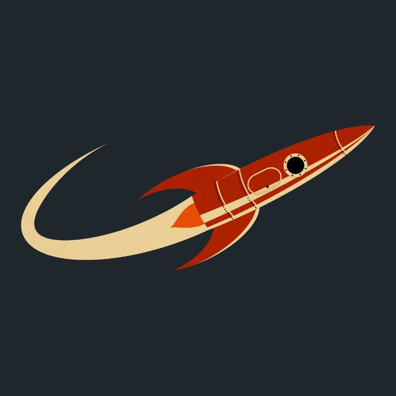 Red Space Rocket