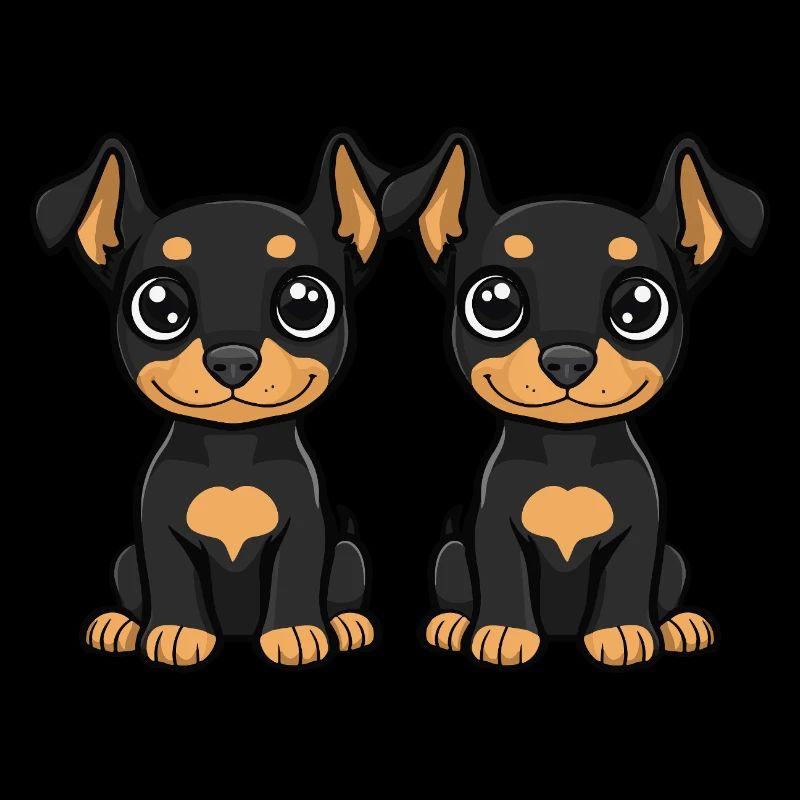 Doberman Hund Comic