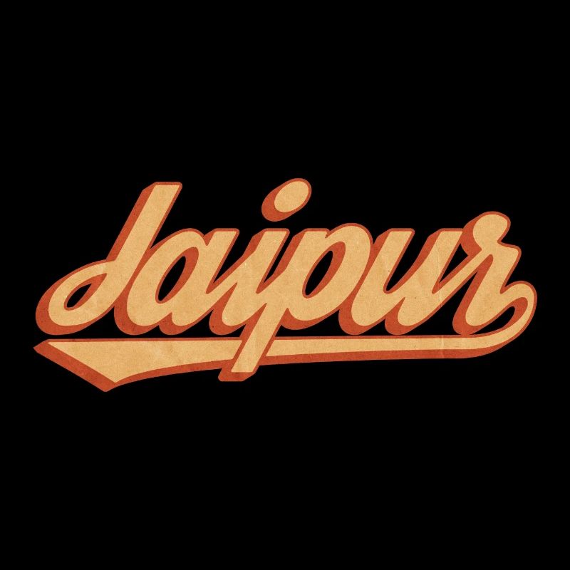 Description graphique du Jaipur Retro Lettering India