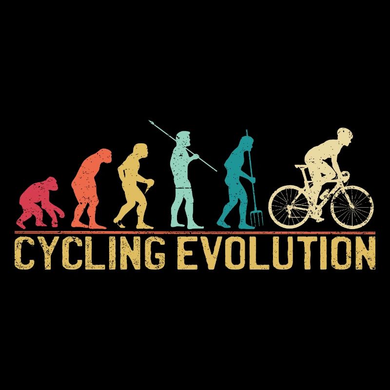 Radfahren Evolution Künstlerische Illustration