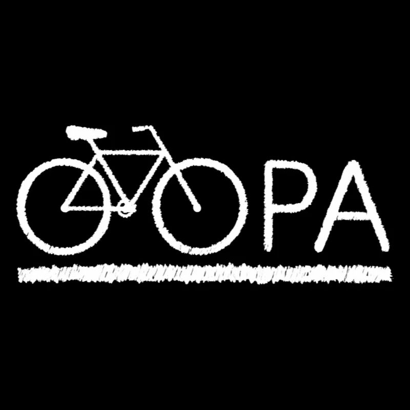 Grandpa Bicycle Silhouette