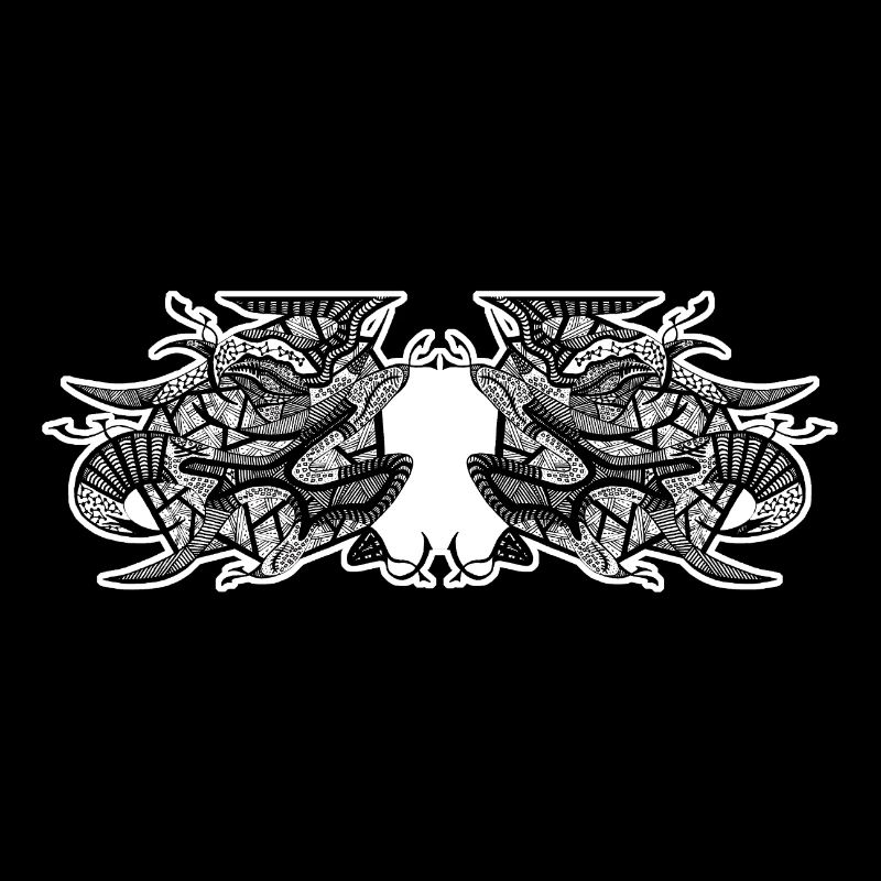 Schwarz-Weiß abstraktes Design Nr. 7